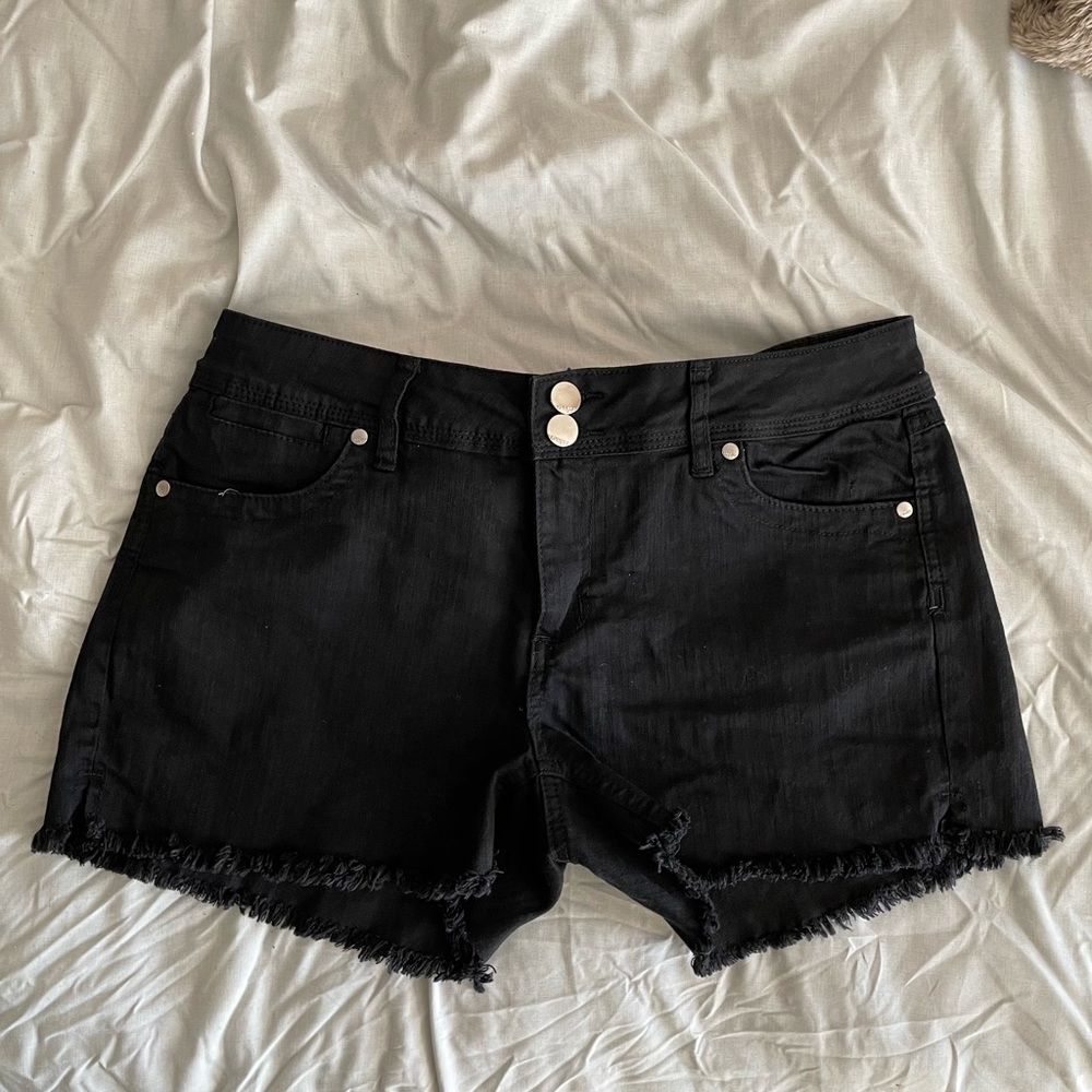 Express Black Jean Shorts